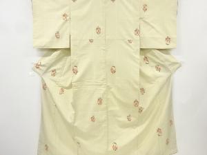 アンティーク　仕覆模様織り出し手織り紬着物